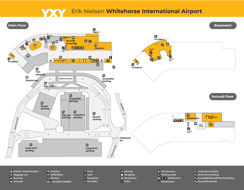 map of the whitehorse airport